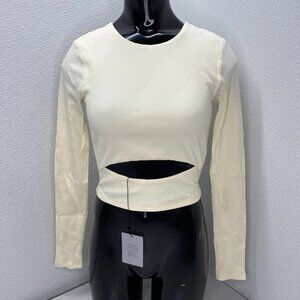 Lovers & Friends Women’s “Clea” Long-Sleeve Ribbed Crop Top